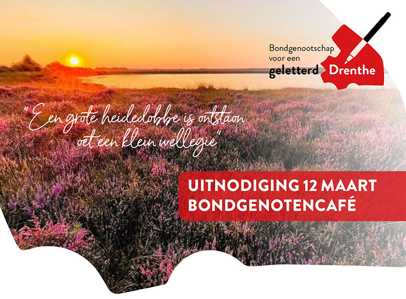Uitnodiging Bondgenotencafé op 12 maart 2026 in Hooghalen